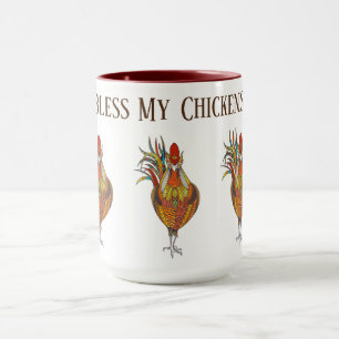 Mug Le café Tasse-Bénissent mes poulets