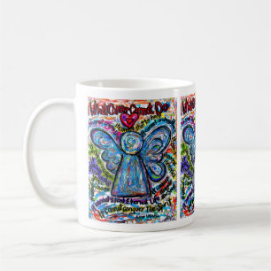 Mug Le cancer de l'ange coloré ne peut pas poème café 