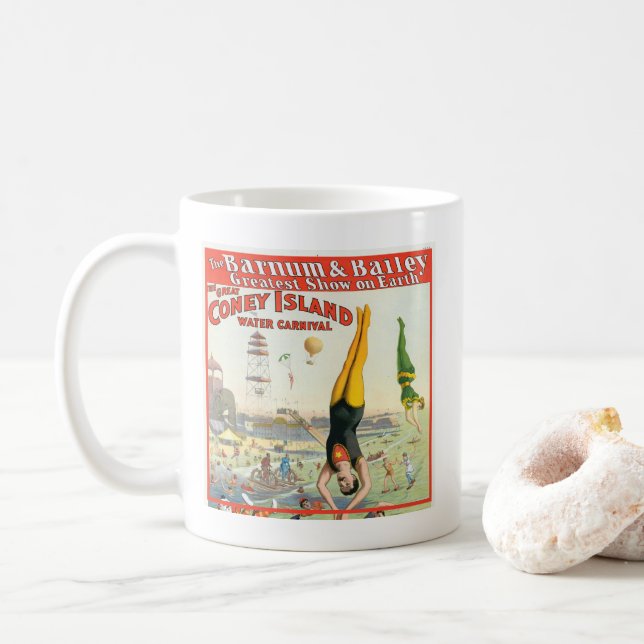 Mug Le Carnaval de la Grande île de Coney (Avec donut)