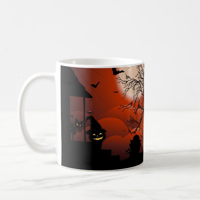 Mug Le cauchemar de la lune sanglante d'Halloween (Gauche)