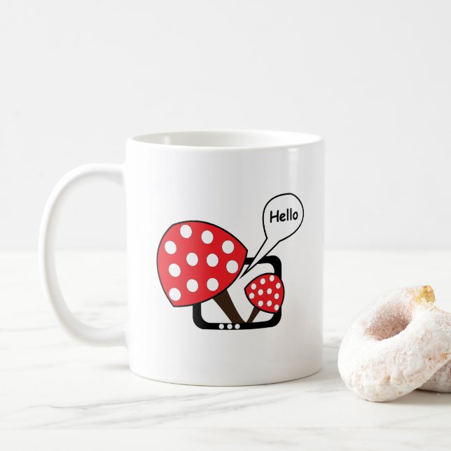 Mug Le Champion Rouge Dit Bonjour À La Télévision (Avec donut)