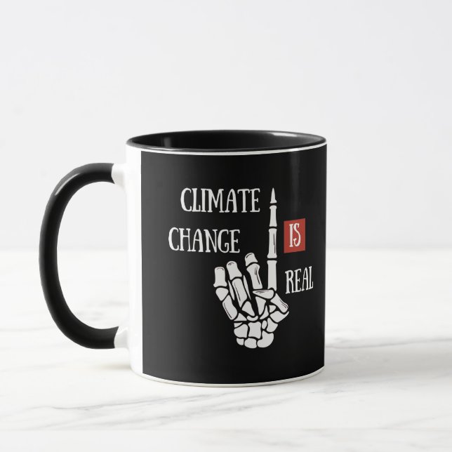 Mug Le changement climatique est une réelle prise de c (Gauche)