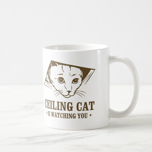 Mug Le chat de plafond vous observe (Droite)