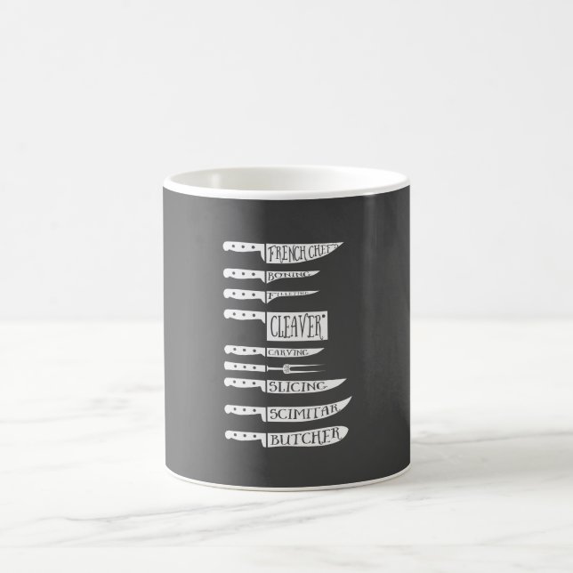 Mug le chef cuisinier cuisinier cuisinier couteaux cou (Centre)