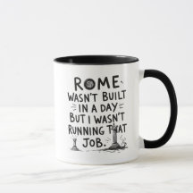 Le chef de projet Mug, Rome n'a pas été construit