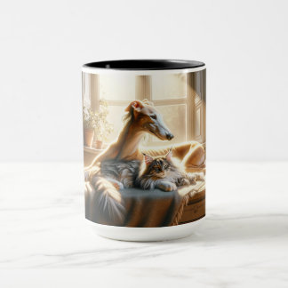 Mug Le chien et le chat qui bouillonnent.
