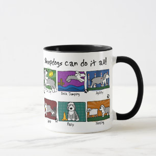 Mug Le chien folâtre le vieux chien de berger anglais