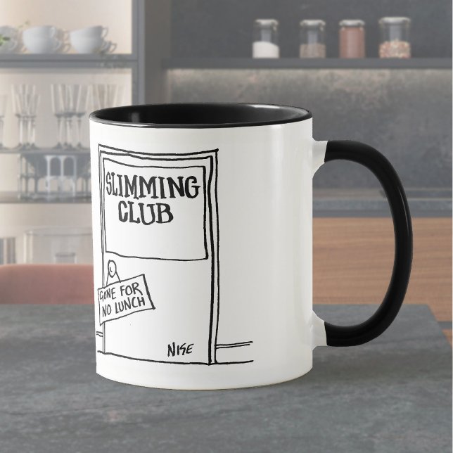 Mug Le club amincissant a une pancarte disant "Partis  (Créateur téléchargé)