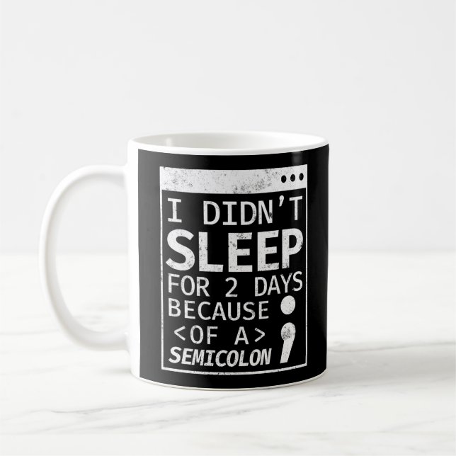 Mug Le codage du programmeur n'a pas dormi pendant 2 j (Gauche)