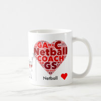 Le coeur place le car de net-ball de nuage de mot