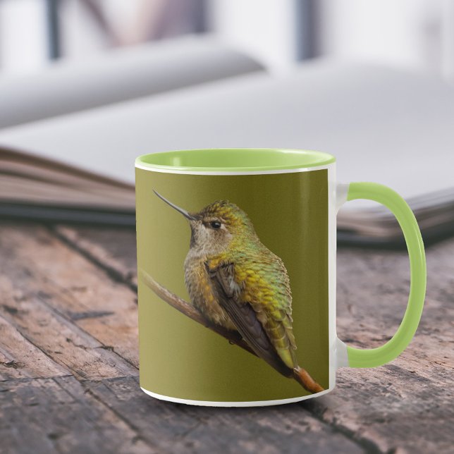 Mug Le colibri d'Anna sur Trumpetvine écarlate (Anna's Hummingbird on the Trumpetvine 11 oz Coffee Mug Cover Photo.)
