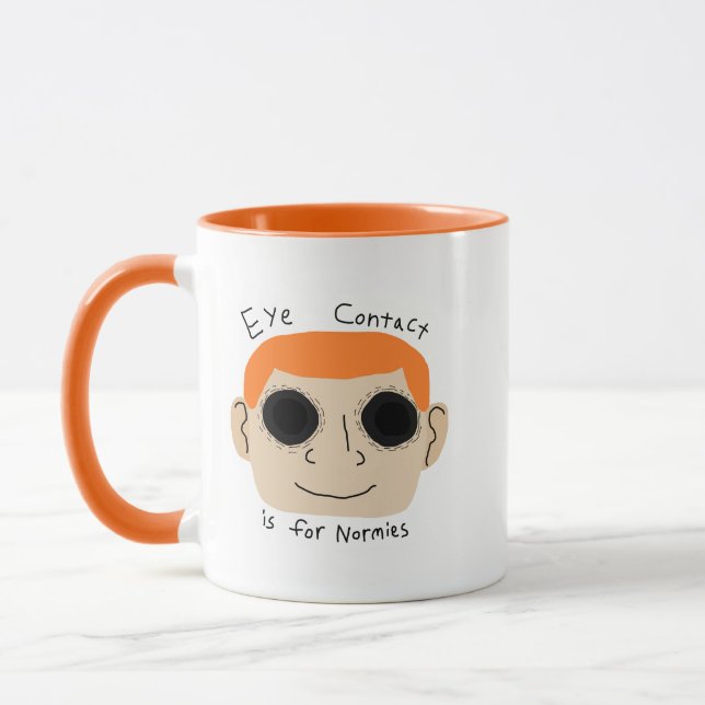 Mug Le contact visuel est pour les normaux (Gauche)