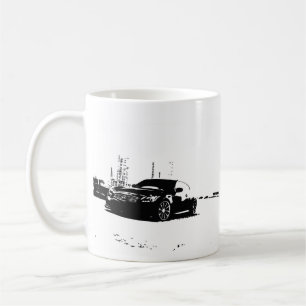 Mug Le côté du coupé G37 a tiré avec le logo noir 