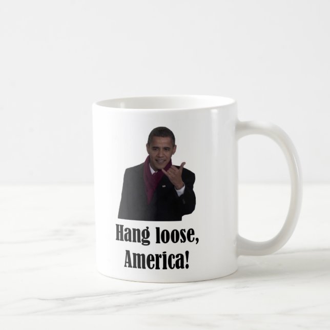 Mug Le coup de Barack Obama desserrent, signe de (Droite)