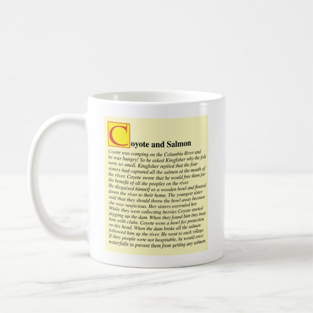 Mug Le coyote libère le saumon (Gauche)