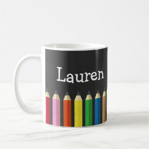 Mug Le crayon d'arc-en-ciel de tableau crayonne la