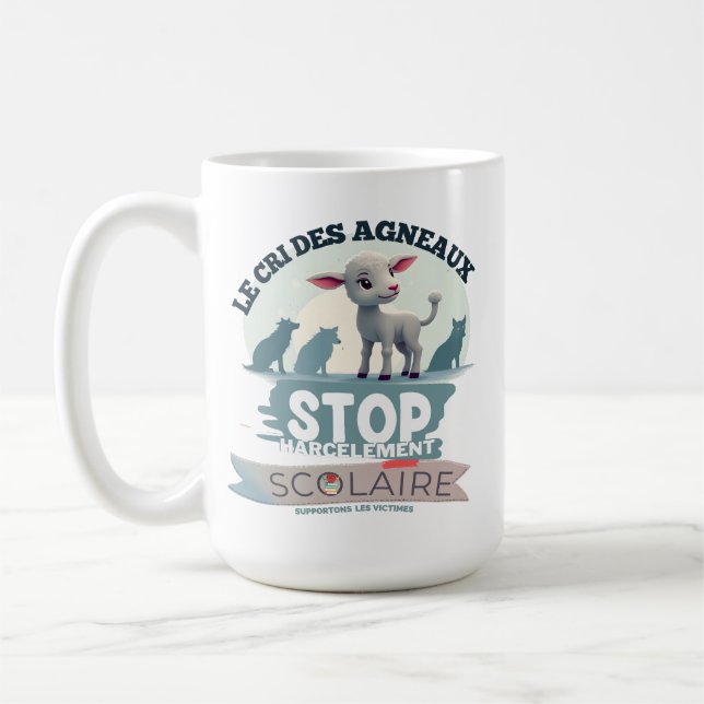 Mug Le Cri des Agneaux : stop harcèlement scolaire (Gauche)