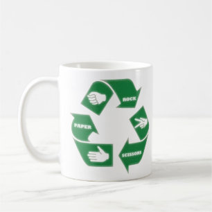 Mug Le ~ de papier de ciseaux de roche réutilisent !