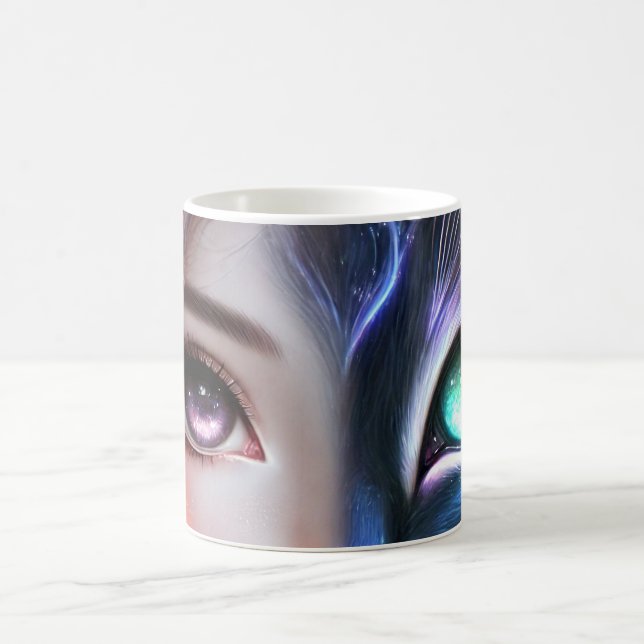 Mug Le design de la mignonne fille-chat (Centre)