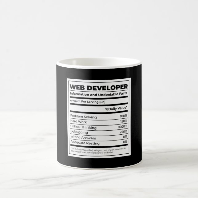 Mug Le développeur Web Dons neutronique Funny (Centre)