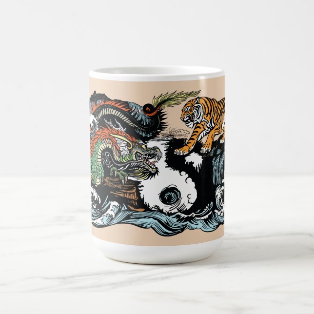 Mug Le dragon chinois contre le café tigre (Centre)