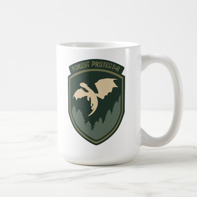 Mug Le dragon de Pete | Insigne de protection forestiè (Droite)
