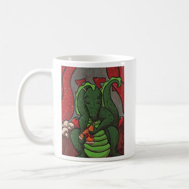 Mug Le dragon et la pizza (Gauche)