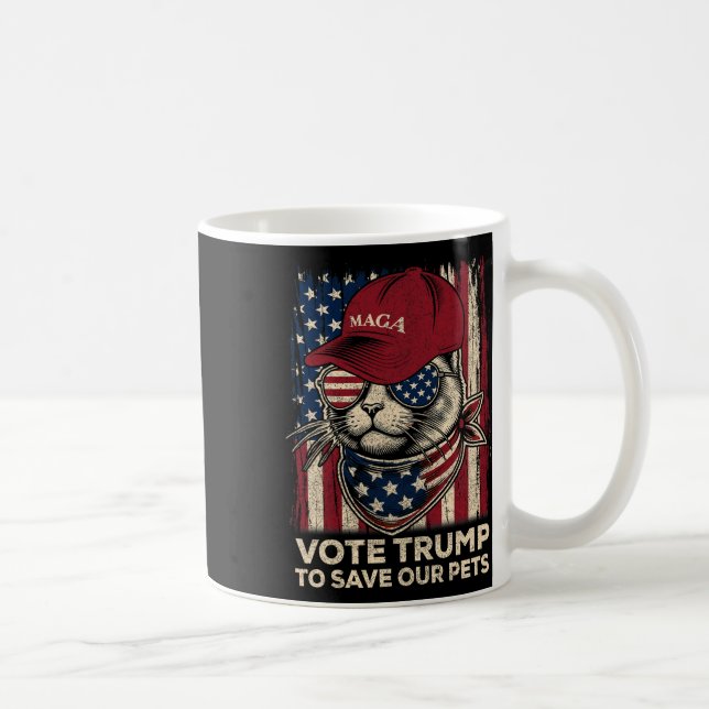 Mug Le drapeau américain vote Trump pour sauver nos an (Droite)
