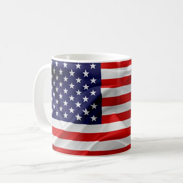 Mug Le drapeau des États-Unis d'Amérique (Devant gauche)
