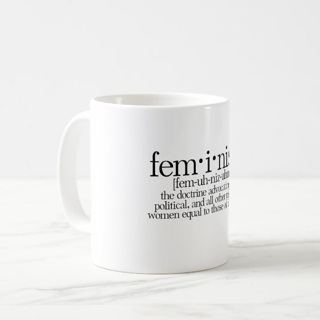 Mug Le féminisme défini (Devant gauche)