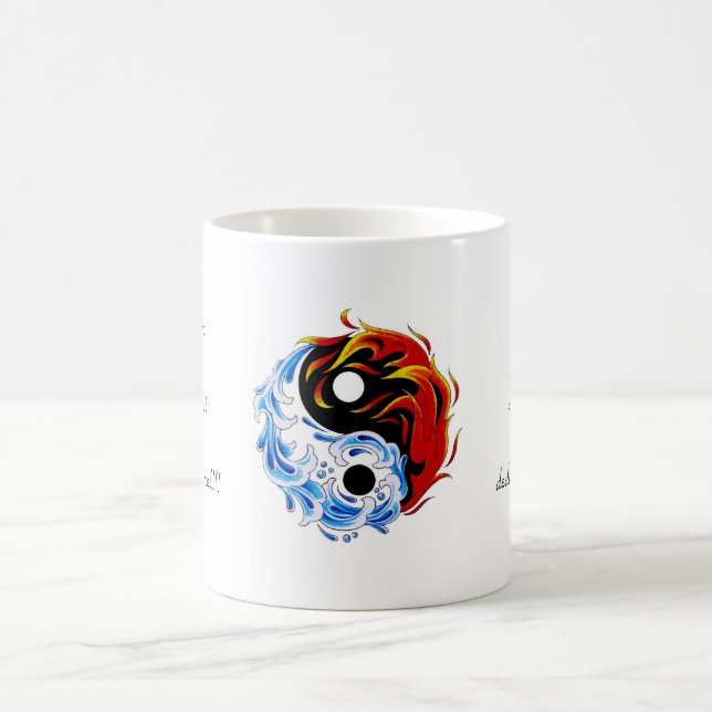 Mug Le feu frais Yin Yang de l'eau de symbole de (Centre)