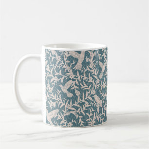 Mug Le feuillage des colibris bleu