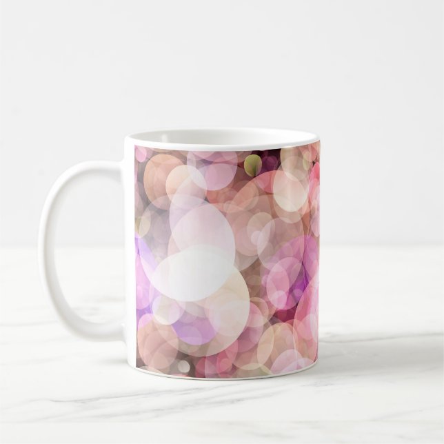 Mug Le fond de bulles jaune pâle. (Gauche)