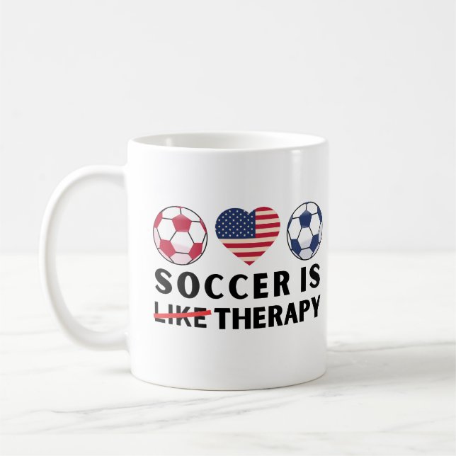 Mug Le Football Américain Est Comme Une Thérapie (Gauche)