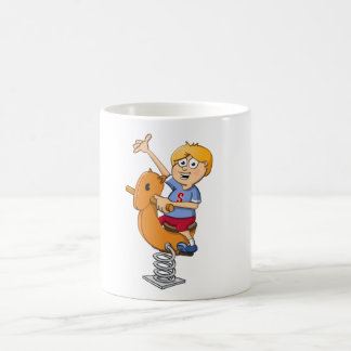 Mug Le garçon sur le poulet à rouleaux.