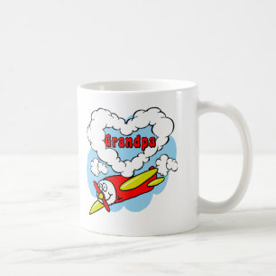 Mug Le grand-papa d'amour badine l'avion