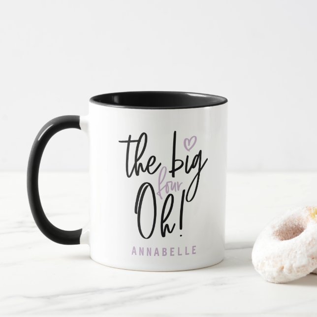 Mug Le grand quatre oh ! 40e anniversaire fête de fave (Avec donut)