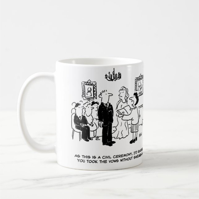 Mug Le greffier demande à la mariée de cesser de jurer (Gauche)
