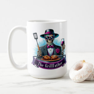 Mug Le Grillfather Drôle de squelette Fête des Pères