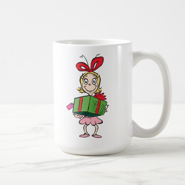 Mug Le Grinch | Cindy-Lou Who - Tenant un cadeau (Droite)