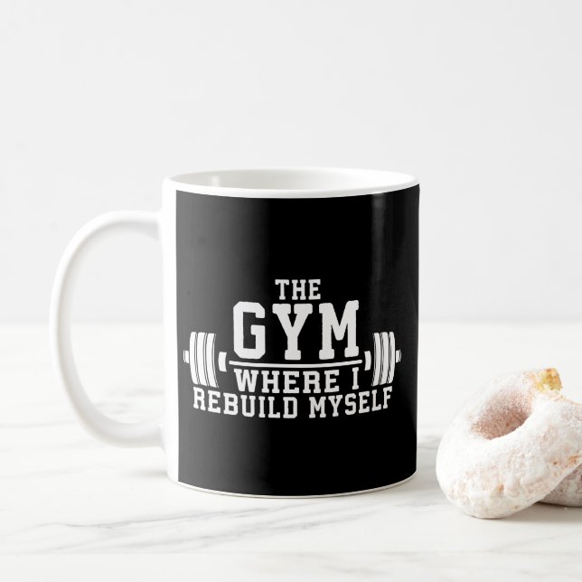 Mug Le Gym - Rebuild Moi-Même - Exercice Inspirationne (Avec donut)