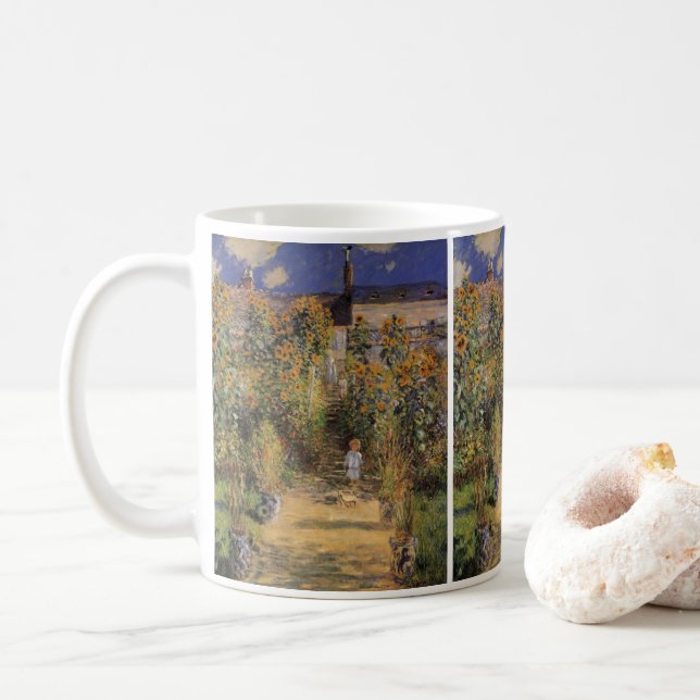 Mug Le jardin de l'artiste à Vetheuil par Claude Monet (Avec donut)