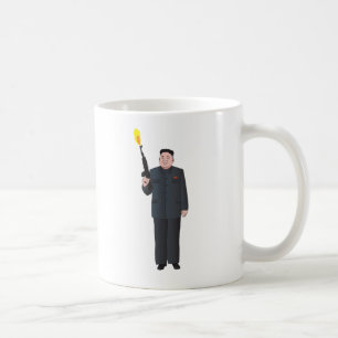 Mug Le Jong-ONU riant de Kim mettant le feu à une arm