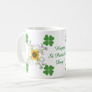 Mug Le jour de St Patrick heureux ! Trèfle avec la