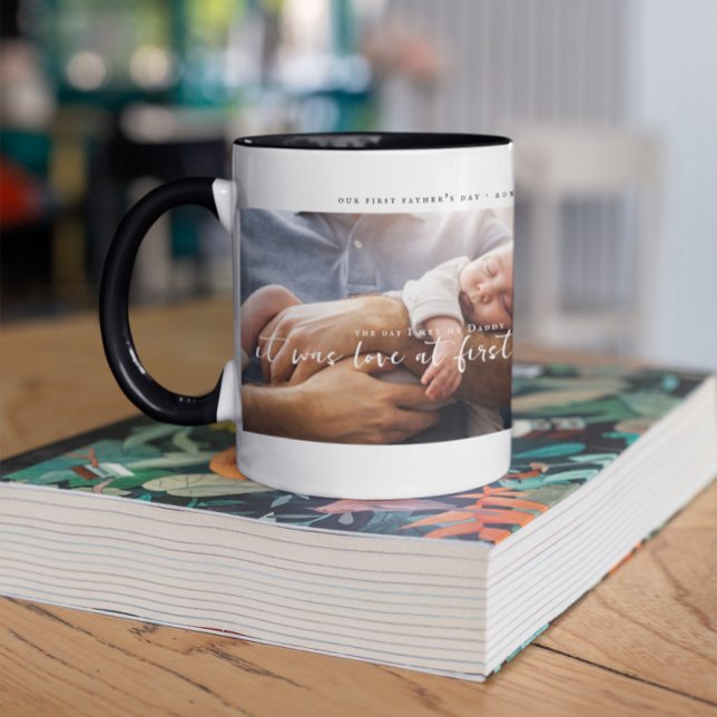 Mug Le jour où j'ai rencontré mon père Photo première  (Créateur téléchargé)