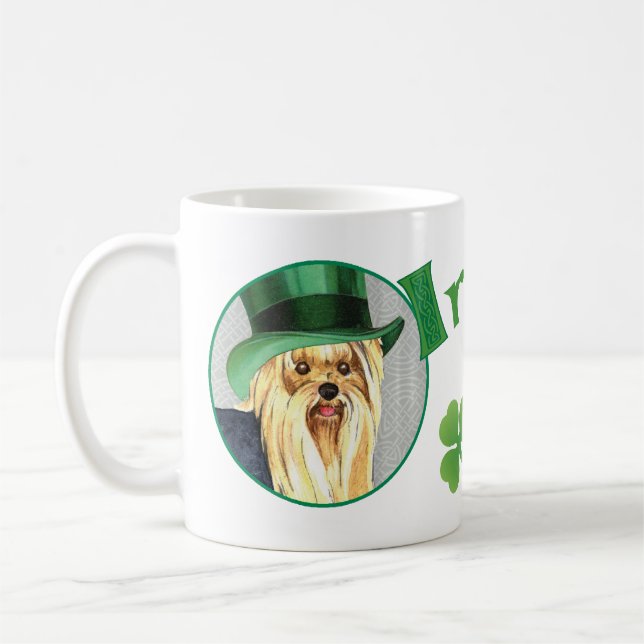Mug Le jour Yorkie de St Patrick (Gauche)
