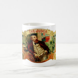 Mug Le juge Vintage Étiquette de boîte à cigares
