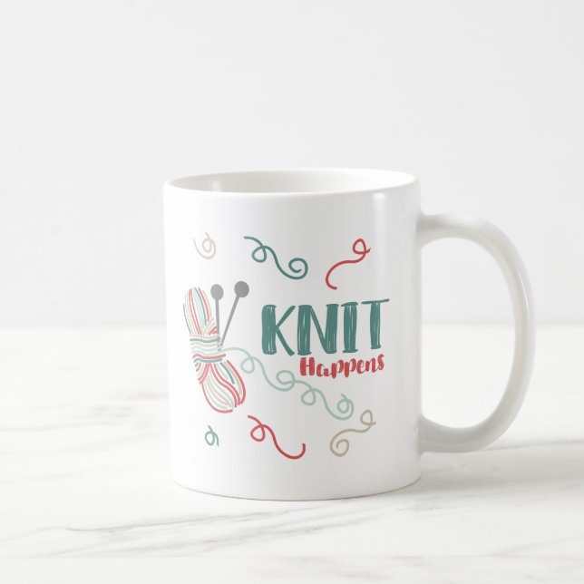 Mug Le Knit se produit énonciation drôle avec le fil (Droite)