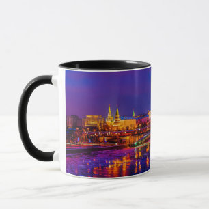 Mug Le Kremlin de Moscou dans la nuit d'hiver