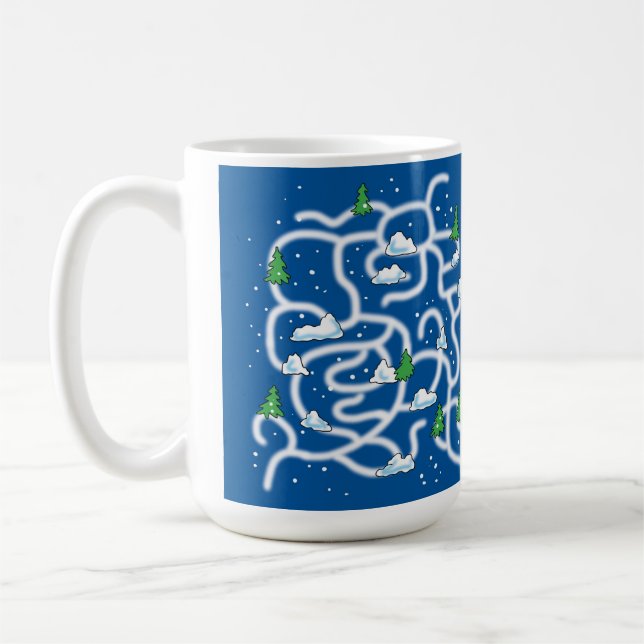 Mug Le labyrinthe du Nouvel An, dessin animé pour enfa (Gauche)
